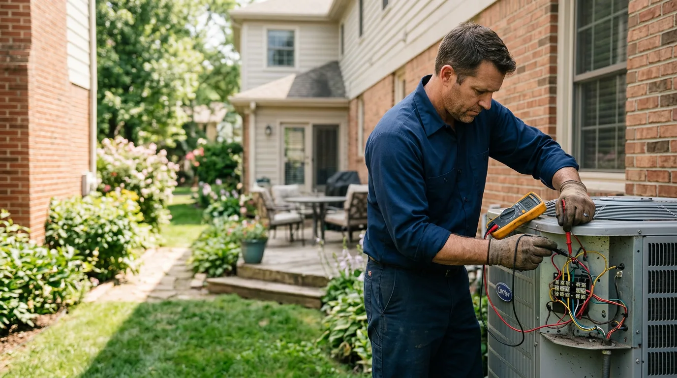 HVAC technician working near Camden, WV